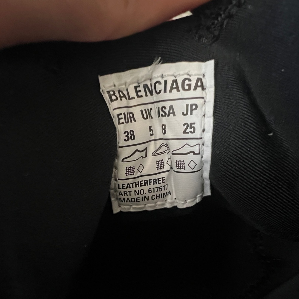 Balenciaga Tyrex black silver square toe sneakers - Picture 12 of 16